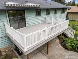 With an awning set-up for the extra hot days-