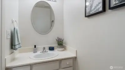 Half-bath on the main floor is so convenient!