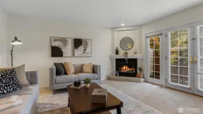 Snuggle up by the         convenient gas fireplace on cold winter nights!