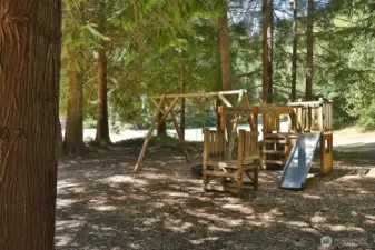 greenbelt area owned by community with playarea