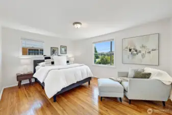 Bedroom in NE corner with territorial view to the west.