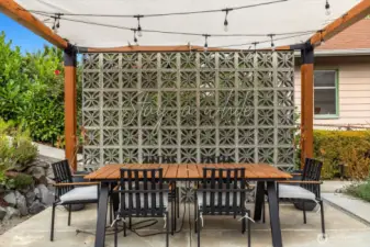 The coolest covered outdoor dining room to enjoy year round.