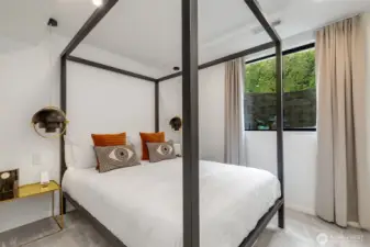 Full basement conversion with bedroom windows lowered to enable greater light and egress.