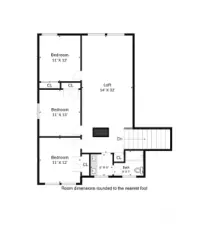 2nd floor with 3 bedrooms around a huge central bonus room is the perfect spot to watch the game and play games with friends!