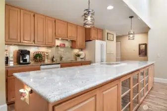 Huge island- granite slab