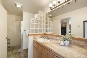 Walk in shower in primary