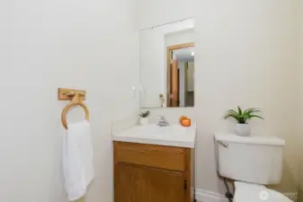 First floor powder bath