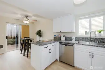 Kitchen looking at dining area