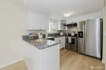 Kitchen looking from dining area