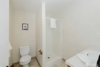 Bathroom attached to bedroom one