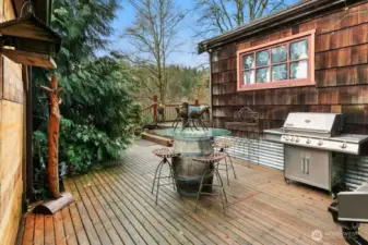 Deck/Eating area with views to acreage