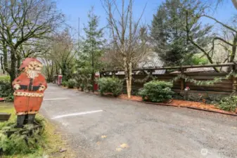 Front view of parking area for customers or your own driveway/parking area!