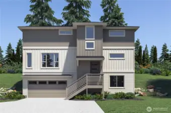 Digital rendering of completed home