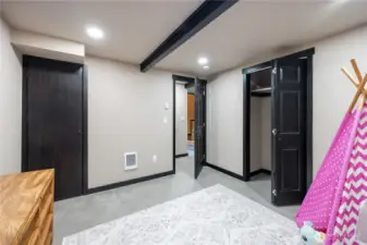 Exposed beam bedroom #1