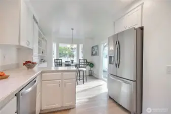 Area is flooded with natural light. Lots of storage. All appliances are brand new, except refrigerator which had already been replaced.