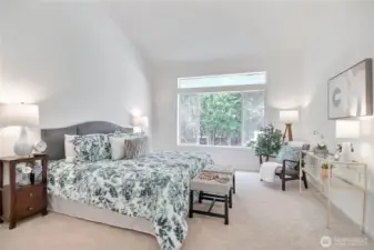 Primary spacious bedroom. New carpet. Upper window to be replaced prior to closing.