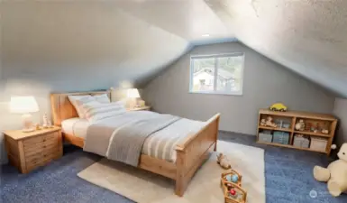 virtually staged bedroom 2