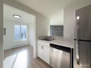 Kitchen looking out to Dining Area