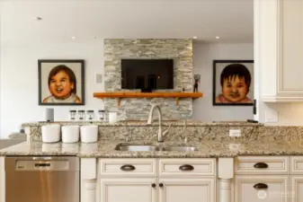View from kitchen to LR