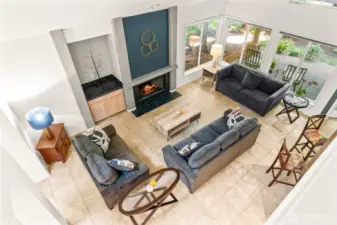 Beautiful main living area, golf course views