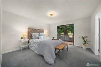 Primary suite with access to back deck