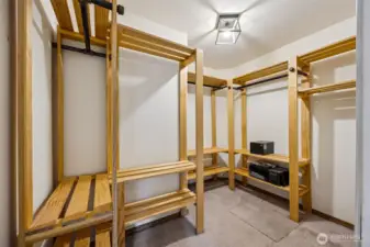 Custom walk in Primary bedroom closet