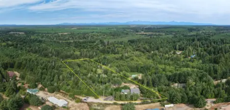 Aerial view with property lines
