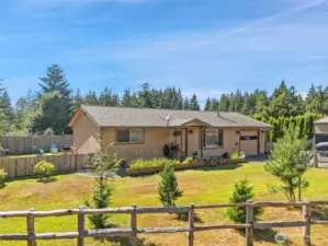 Discover a rare gem on Arcadia Rd! This charming 2-bedroom, 1-bathroom rambler offers 840 sq ft of comfortable living, perfectly positioned on a sprawling 1.53-acre lot. With a 1-car garage, carport, and a handy shed for all your storage needs, this home checks every box! Location is everything – just moments from Lynch Road for quick Hwy 101 access, you’ll reach Olympia in no time. Love the water? You’re only 3 minutes from the Arcadia Saltwater Public Boat Launch. This is your chance to own a piece of paradise with room to roam and endless possibilities