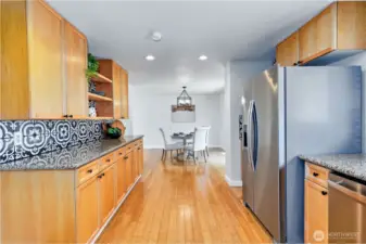 another view of the large kitchen