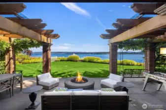 Enjoy lawn games outside or take a relaxing break at the gazebo. Savor quiet moments outside by the fire pit.