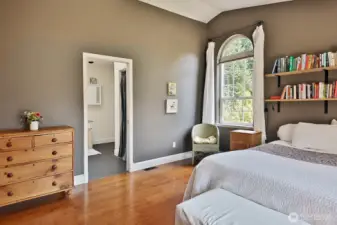 Primary Suite, bathroom is through the door, straight ahead.