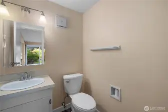 Bathroom conveniently located just off the living room.