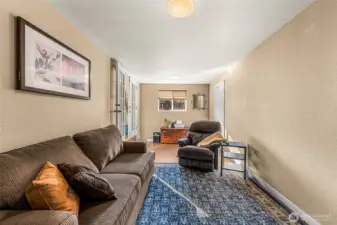 TV room or office with French doors