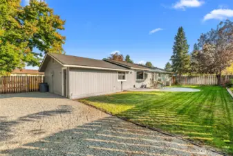 Graveled area for RV or toys