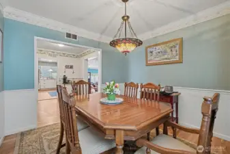 Dining Room with Crown Molding