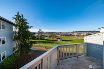 Front row baseball watching!