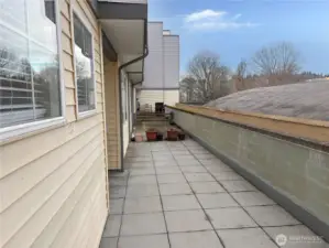 Extended patio view highlighting privacy and flexibility for outdoor use.