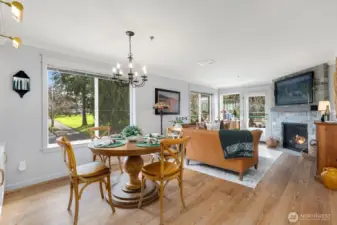 Spacious dining area.