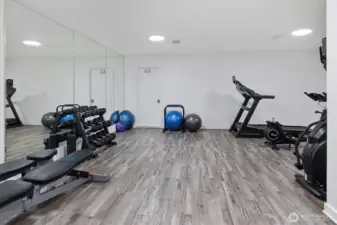 and exercise room.