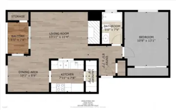 Check out the spacious floorplan to see where your things will go!