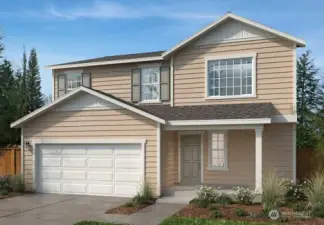 The ever-popular 2565 Plan! Artist Rendering Elevation A with Color Scheme A.