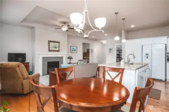 Enjoy meals in your separate dining area, or in a more casual atmosphere at the spacious kitchen island.