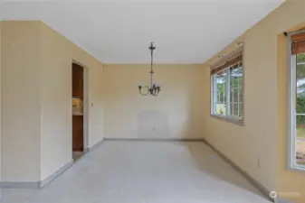 Dining area, just off the kitchen.