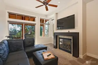 The ceiling fans are nice to have, there's one as seen here in the living room and there's one in the primary bedroom too.