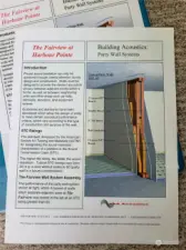 The Fairview was built with proper sound insulation designed for acoustical privacy between adjacent rooms as well as between neighboring units, halls, stairwells, and the elevator.  This is the handout provided by the builder in 2008 to explain the party wall systems at The Fairview.