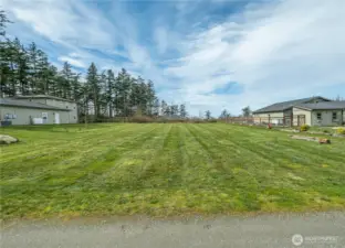 View from potential driveway entrance.