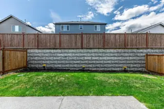 Fully fenced, easy to maintain back yard
