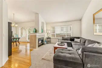 Open Concept Living w/ Dual-Sided Gas Fireplace