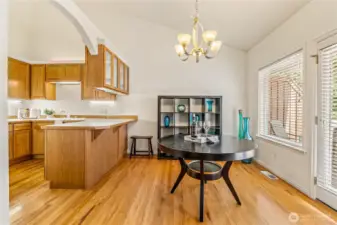 Dining Room with access to the Deck