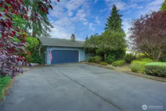 Wonderful privacy in the 5 bdrm, 3 bath home.